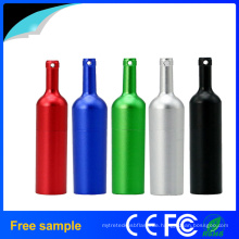 2016 Free Sample Red Wine Flasche Form Metall USB Flash Drive